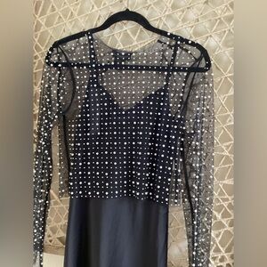 New House Of Harlow dress and pearl embellished jacket